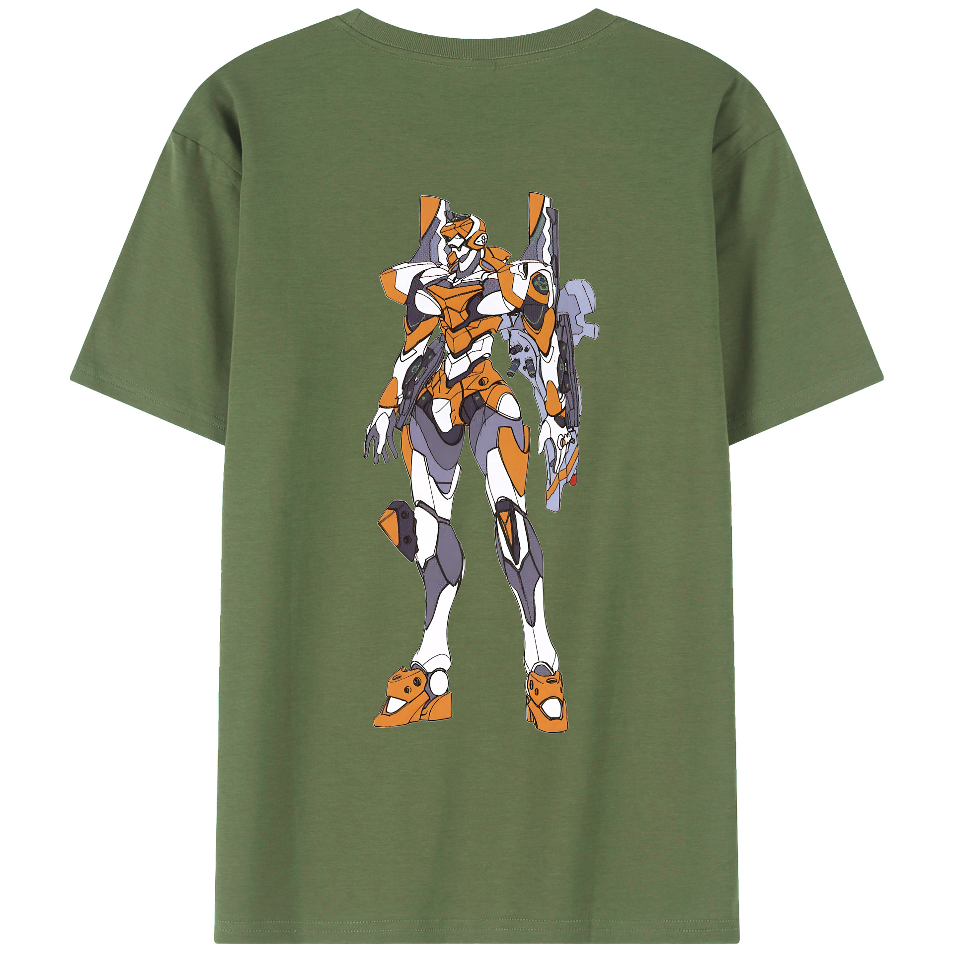 （画像用） EVA 新世紀エヴァンゲリオン 綿100％ メンズ半袖Tシャツ（バックプリント） 通気性